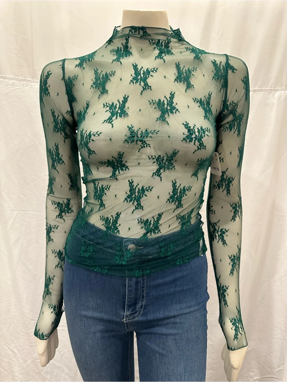 NWT Intimately Free People Lady Lux Layering Top Evergreen Sz XS